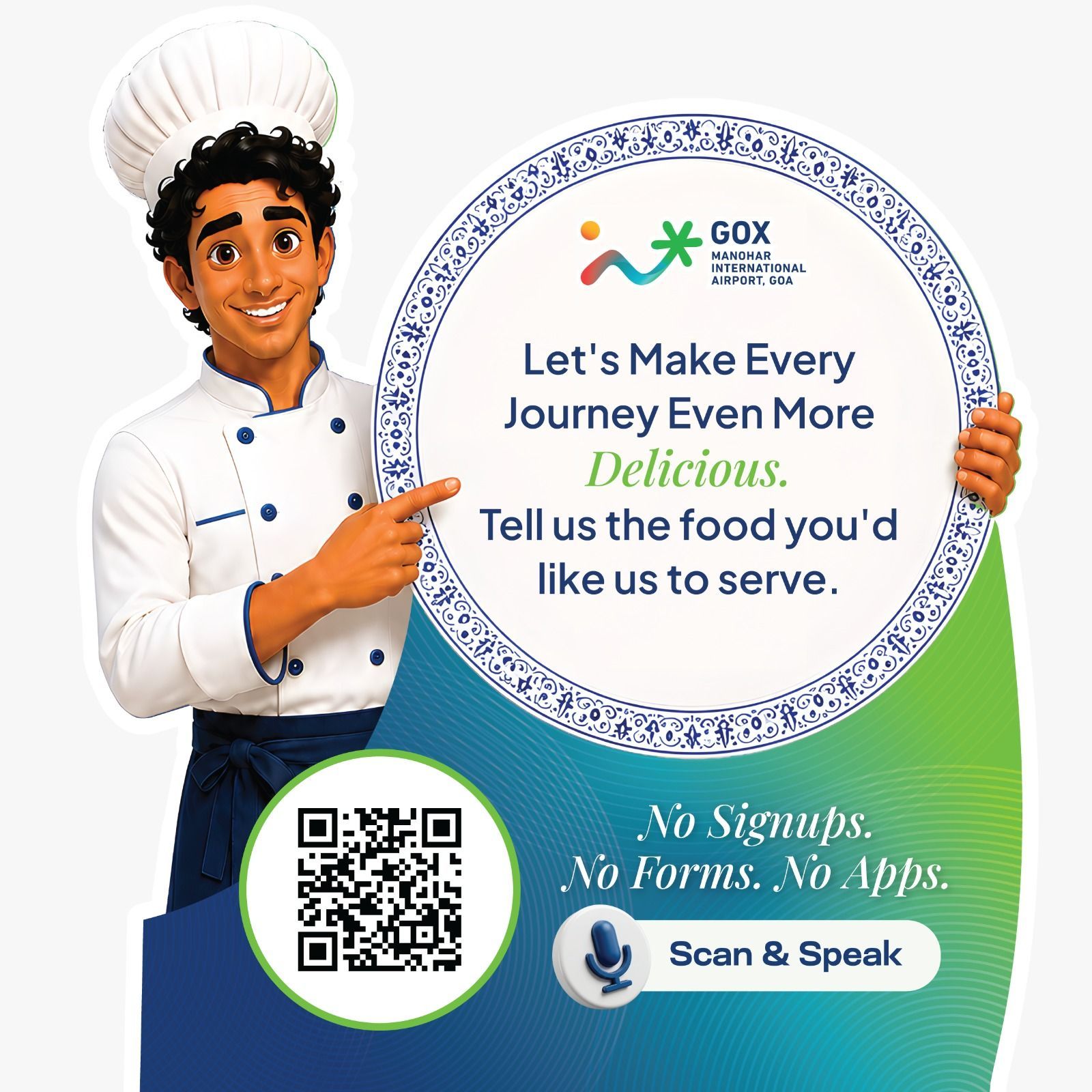 GOX touchpoint artwork for the retail and dining rollout